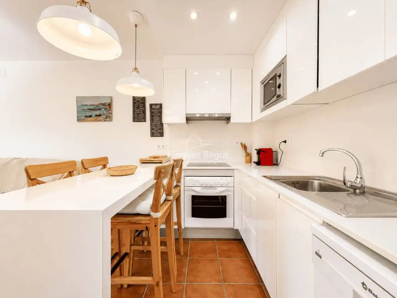 Cocina de Apartamento en venta en Begur con Terraza, Amueblado y Balcón