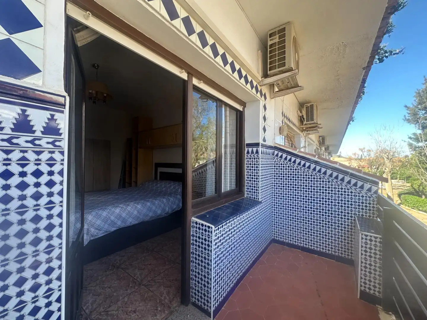 Terrasse von Wohnung zum Verkauf in Cartagena mit Klimaanlage, Privatgarten und Möbliert