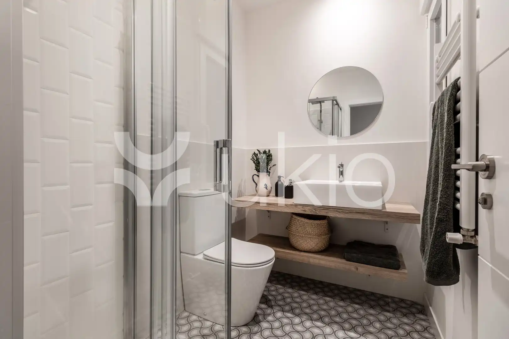 Baño de Apartamento de alquiler en Madrid con Aire acondicionado, Calefacción y Amueblado