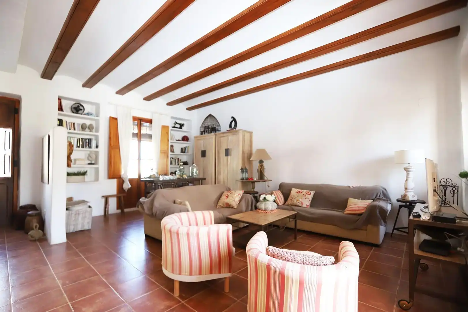 Sala de estar de Casa adosada en venta en Dénia con Jardín privado y Piscina