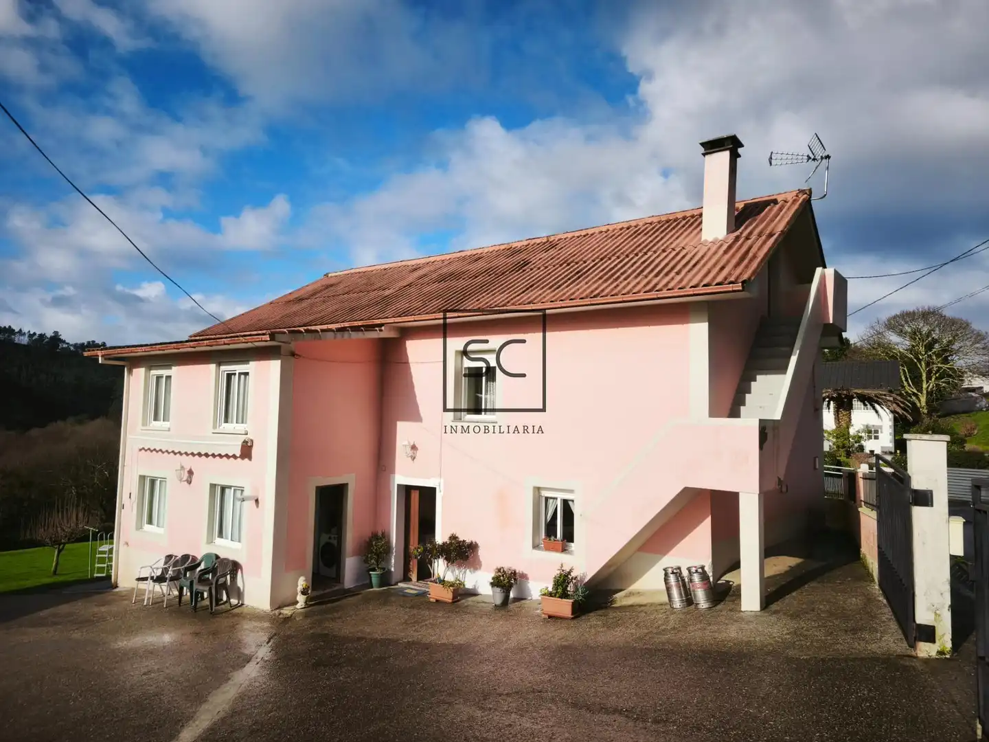 Exterior view of Houses for sale in Narón  with Storage room and Swimming Pool