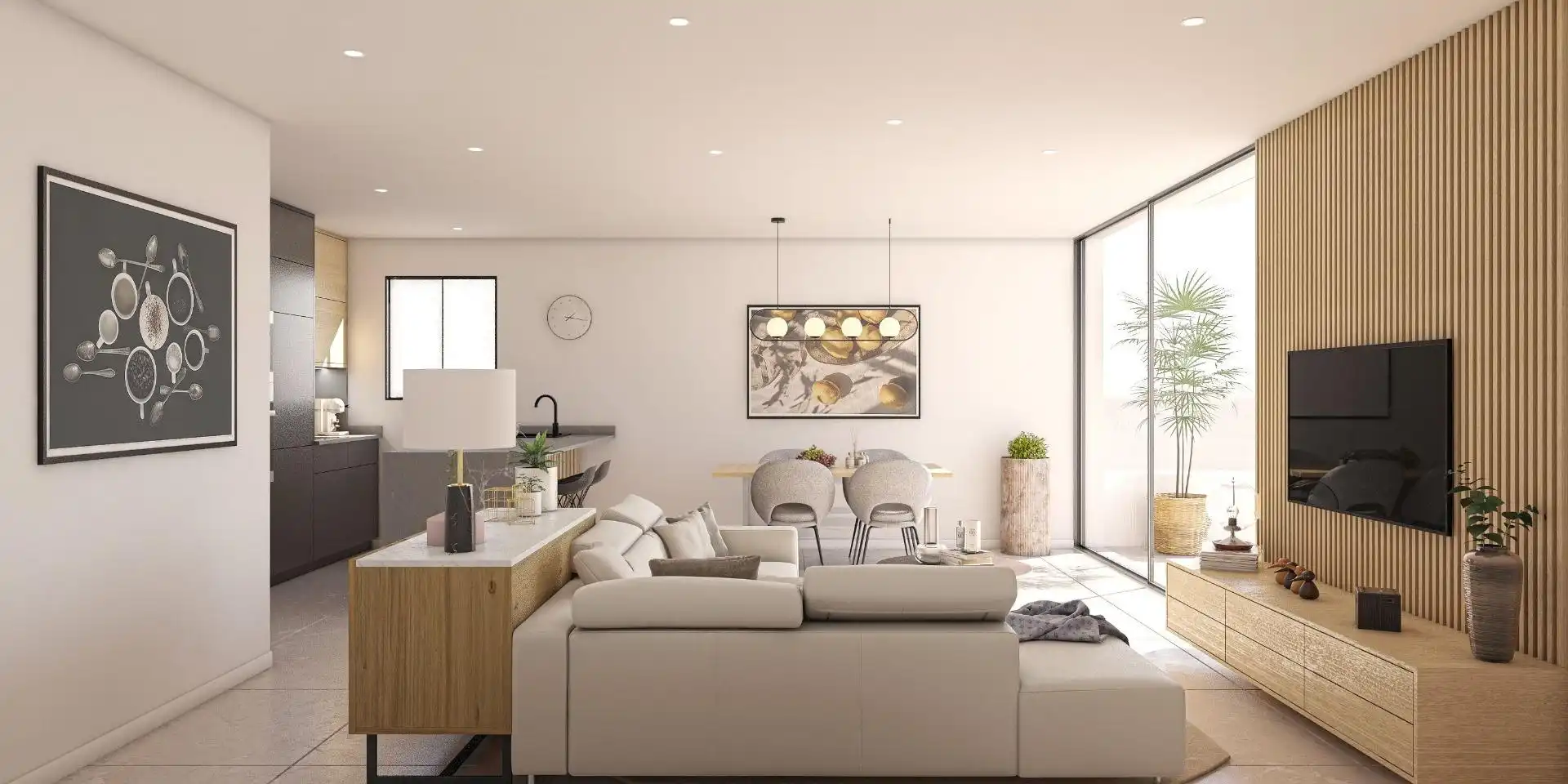Sala de estar de Apartamento en venta en Alhama de Murcia con Aire acondicionado, Jardín privado y Terraza