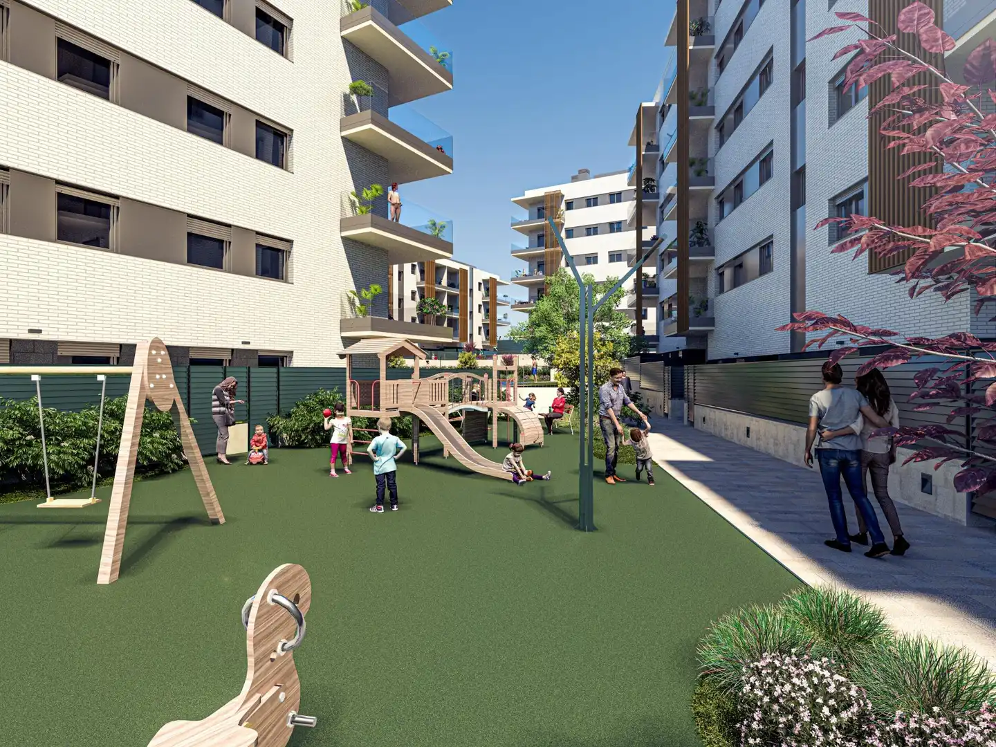 Vista exterior de Piso en venta en Castellar del Vallès con Calefacción, Jardín privado y Parquet