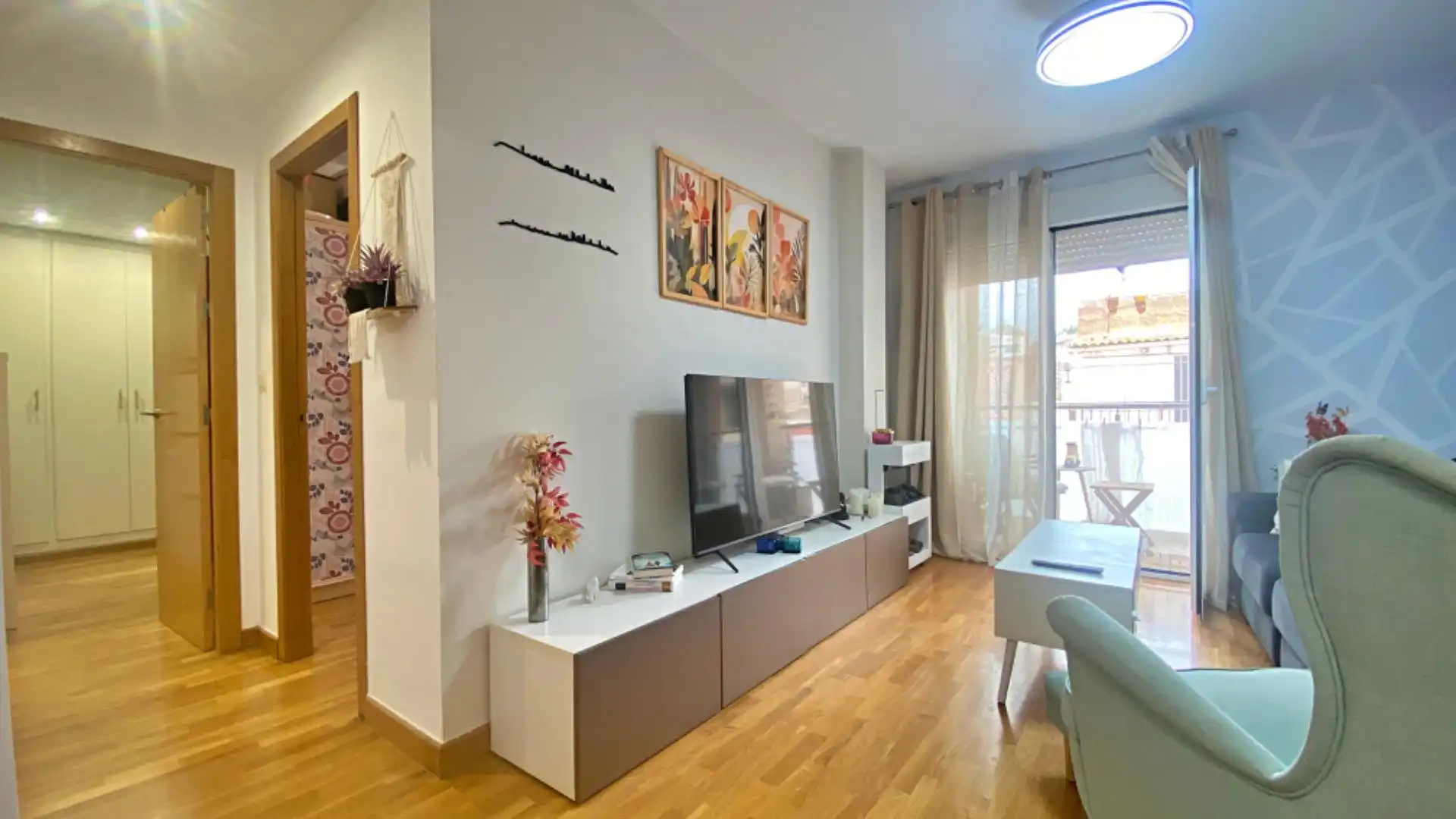 Sala de estar de Piso en venta en Totana con Aire acondicionado, Parquet y Trastero