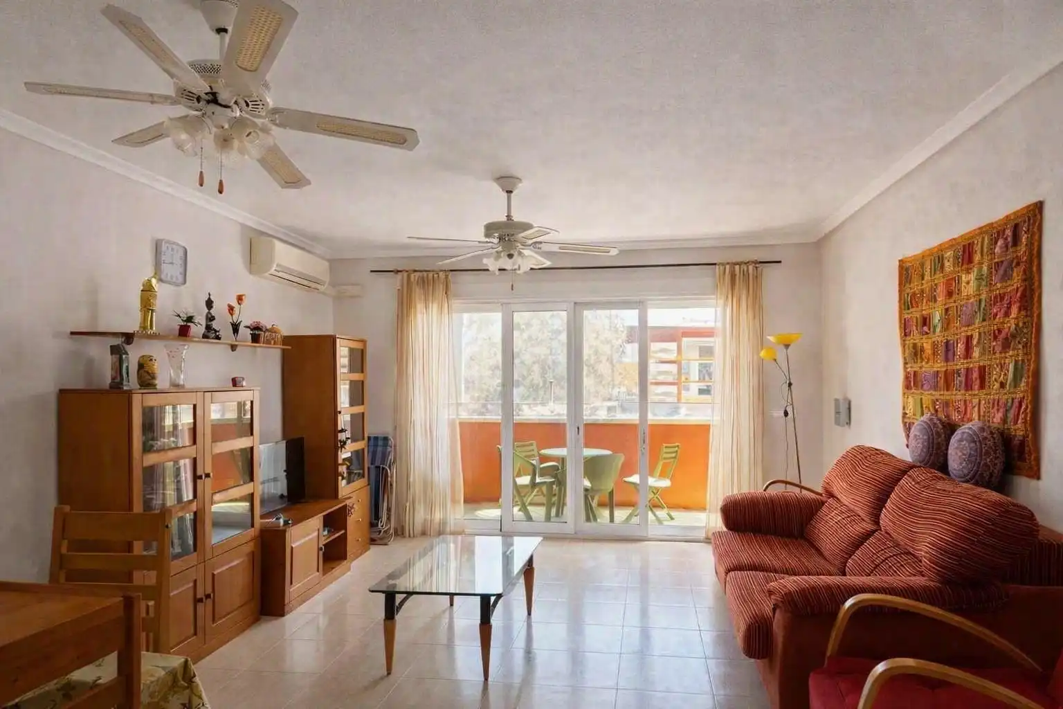 Living room of Flat for sale in Almoradí  with Air Conditioner, Terrace and Furnished