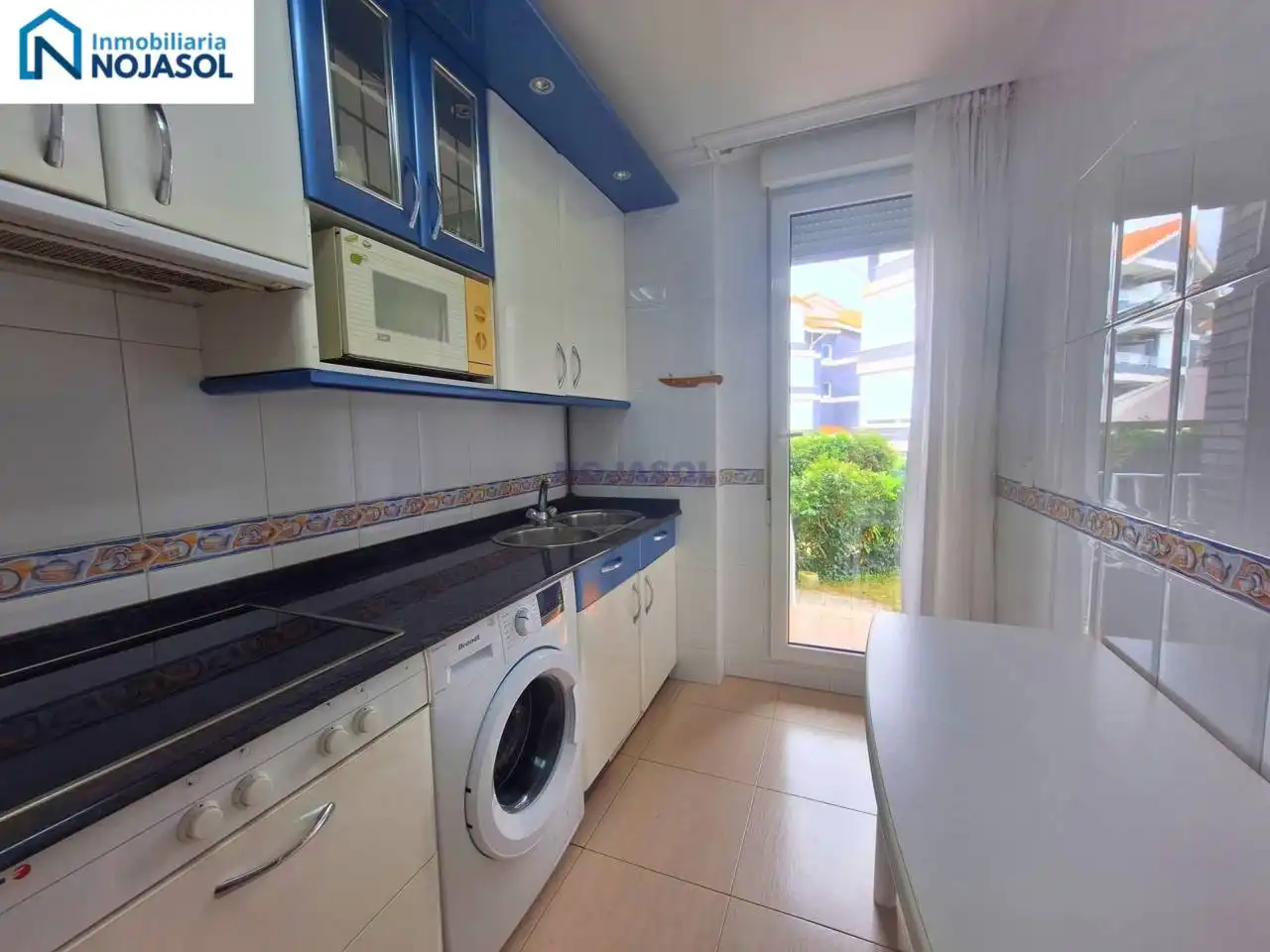 Cocina de Apartamento de alquiler en Noja con Calefacción, Jardín privado y Terraza