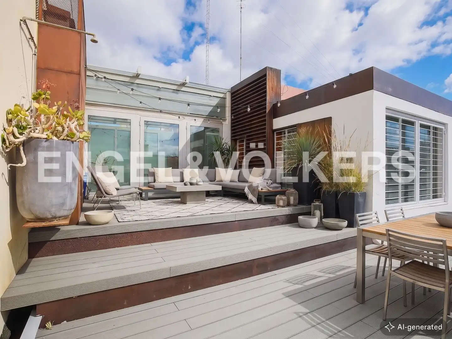 Terrasse von Dachboden zur Miete in Valencia mit Klimaanlage, Heizung und Terrasse