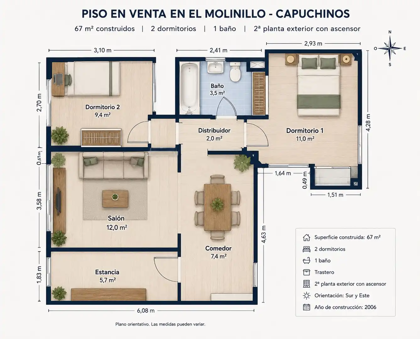 Flat for sale in Málaga  with Air Conditioner, Storage room and Furnished