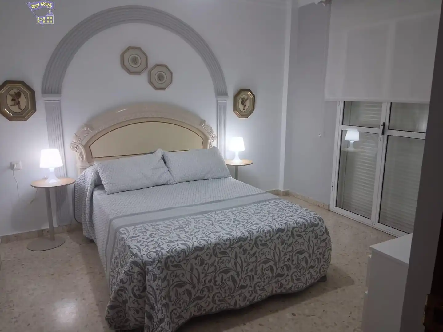 Dormitori de Casa adosada de lloguer en Arcos de la Frontera amb Aire condicionat, Terrassa i Moblat