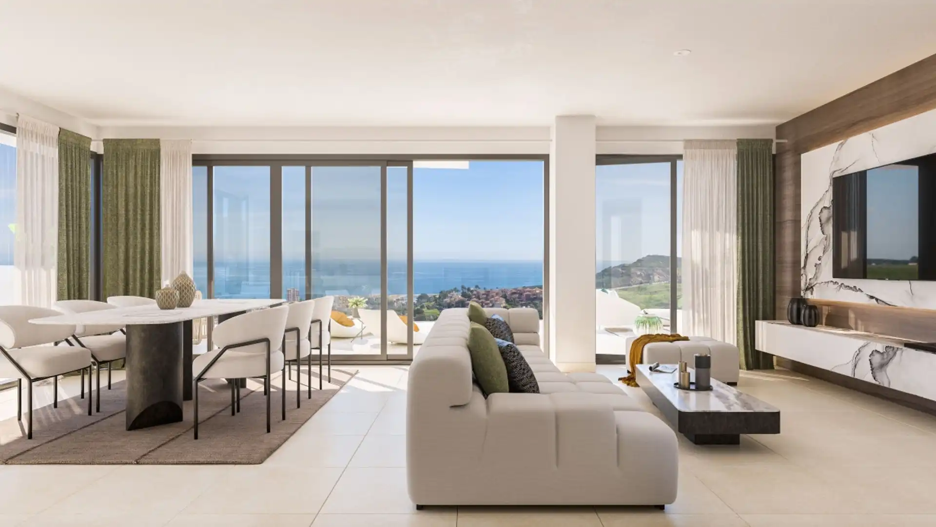 Sala d'estar de Apartament en venda en Marbella amb Aire condicionat, Piscina i Moblat