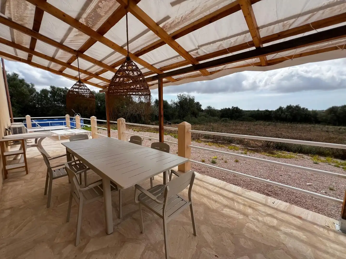 Terraza de Finca rústica de alquiler en Santanyí con Aire acondicionado, Calefacción y Terraza