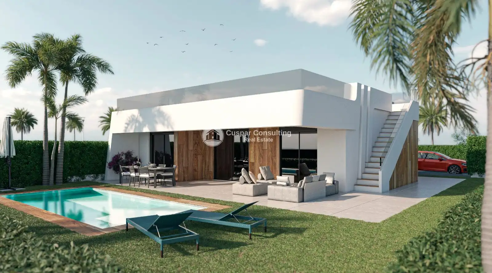 Vista exterior de Casa o xalet en venda en Alhama de Murcia amb Calefacció, Jardí privat i Terrassa
