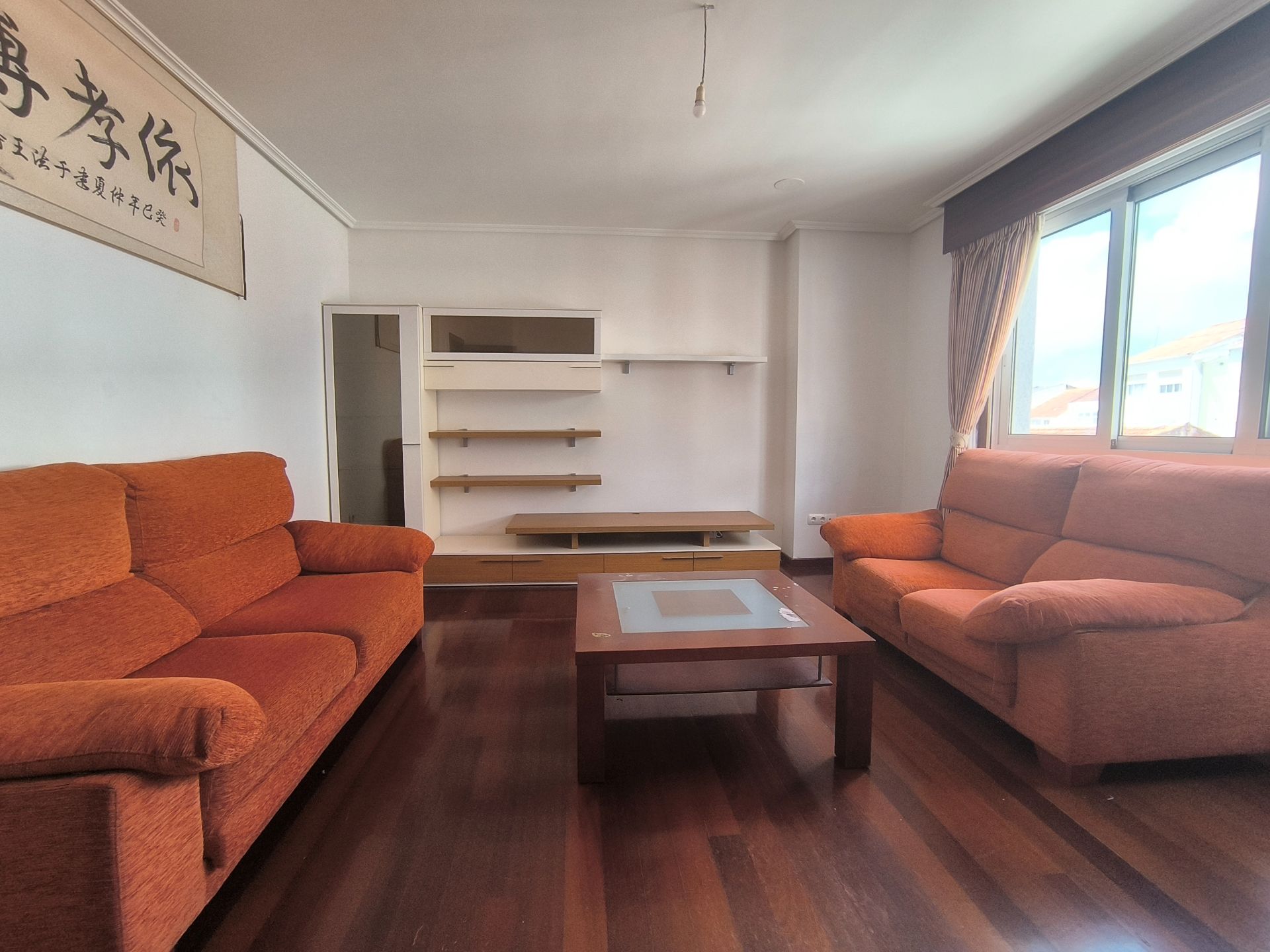 Living room of Flat for sale in Ferrol  with Heating, Parquet flooring and Storage room