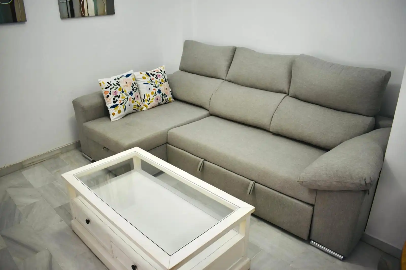 Sala de estar de Piso de alquiler en Sanlúcar de Barrameda con Aire acondicionado, Calefacción y Terraza