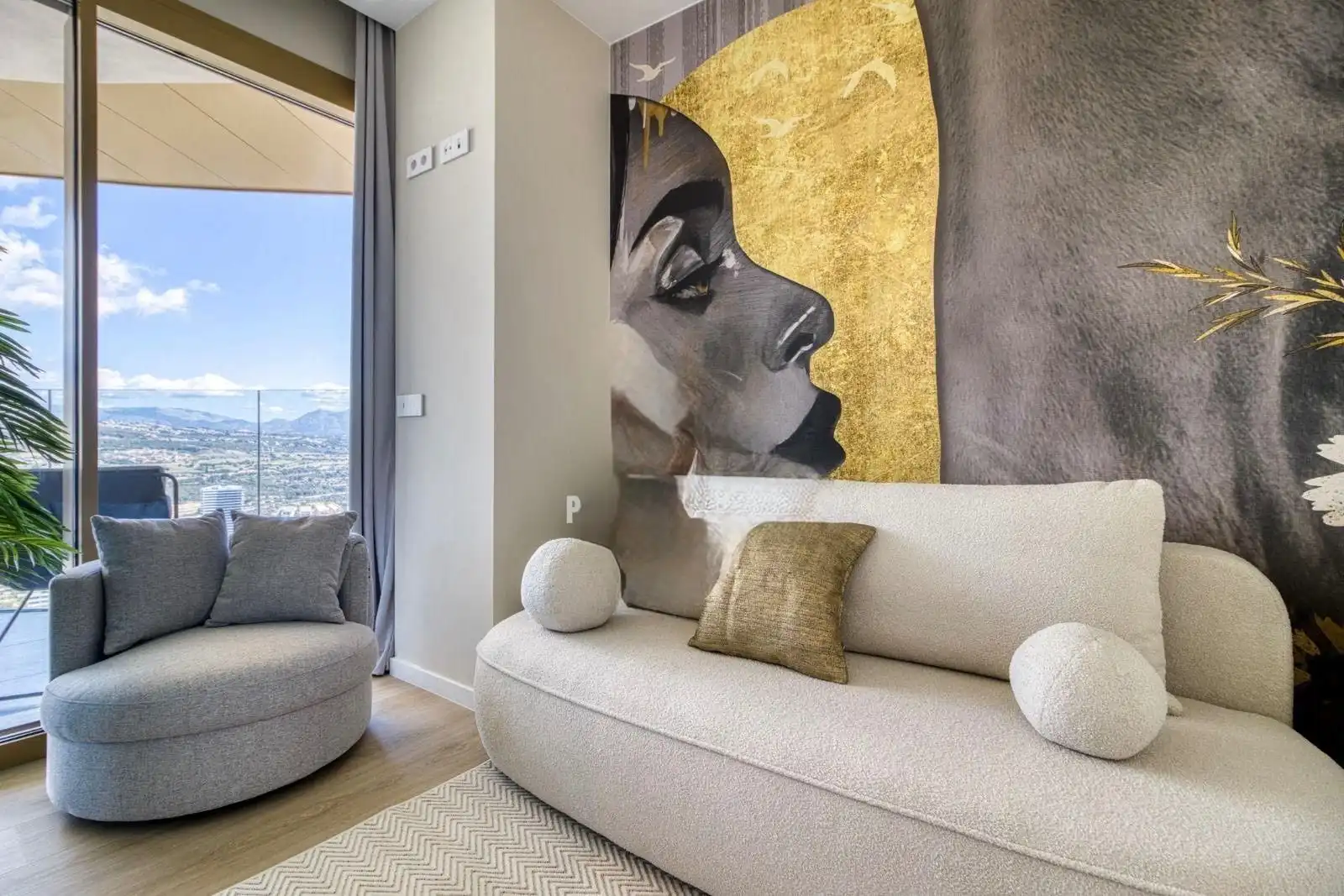 Sala d'estar de Àtic de lloguer en Benidorm amb Aire condicionat, Calefacció i Terrassa