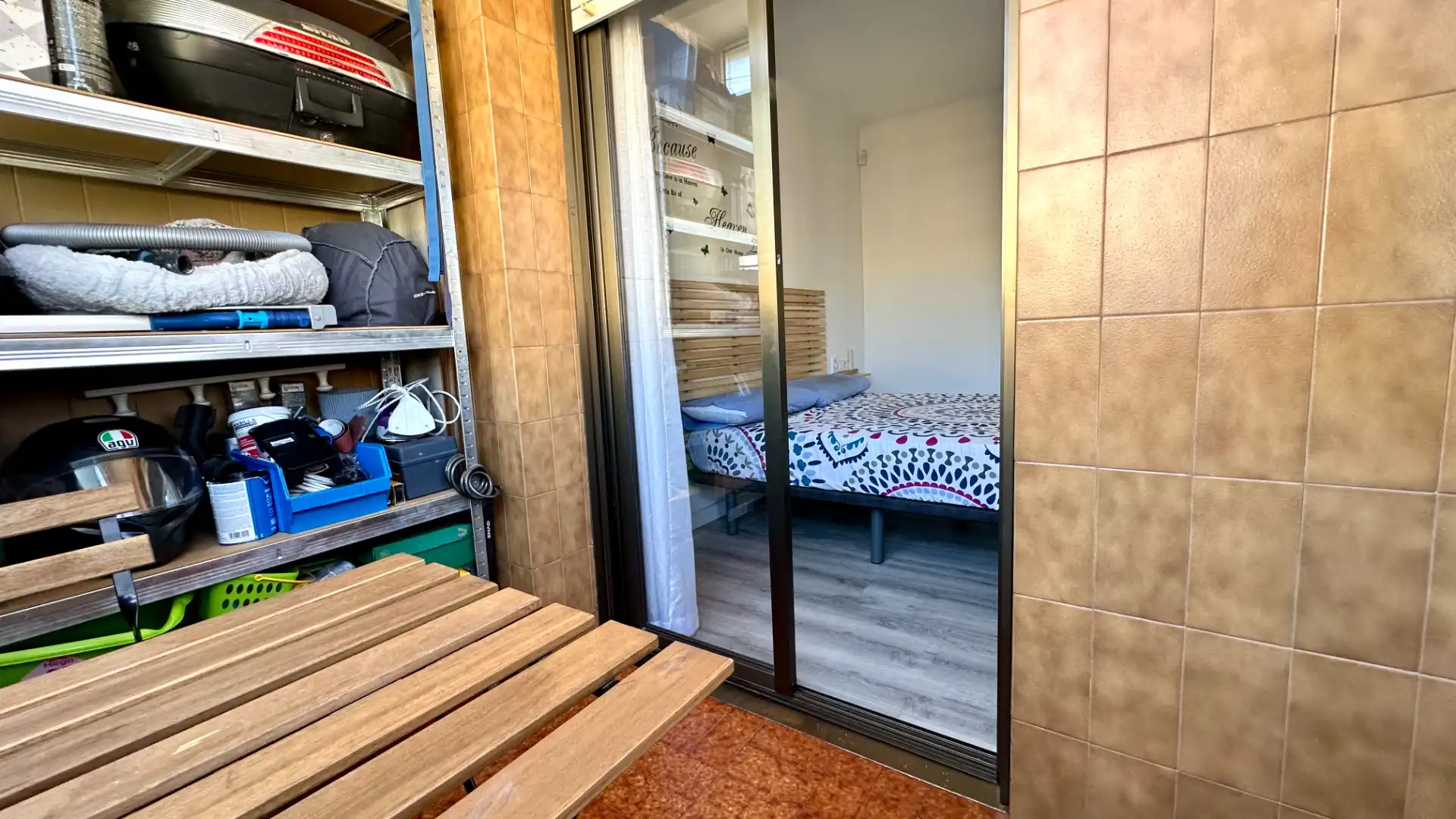 Bedroom of Attic for sale in Badalona  with Air Conditioner, Heating and Parquet flooring