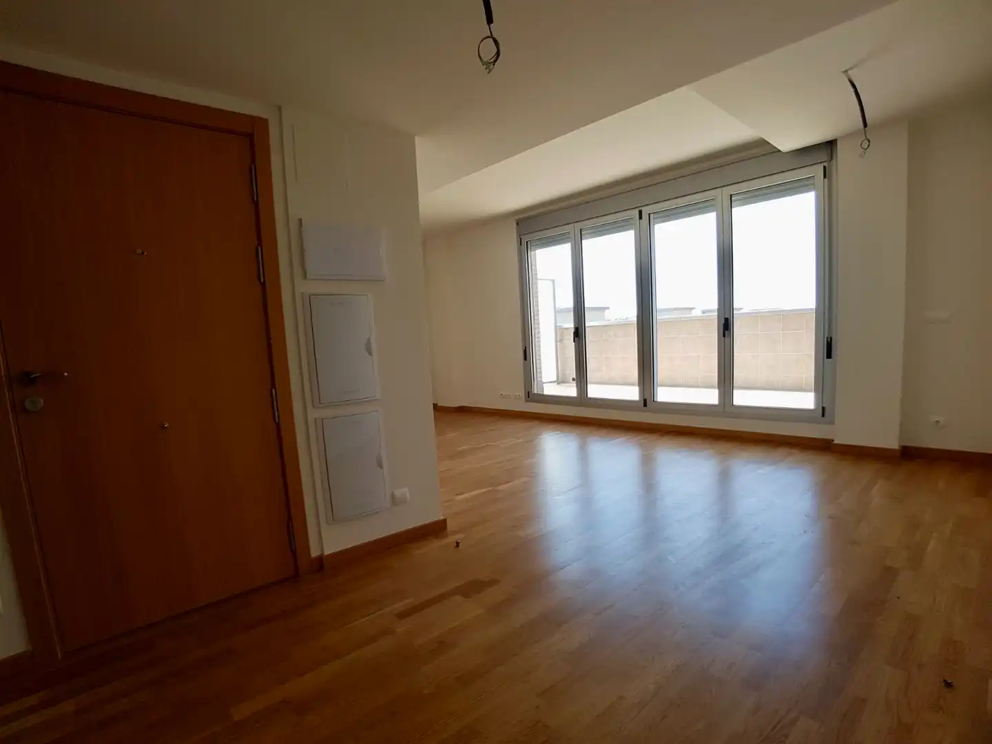 Sala d'estar de Àtic de lloguer en Sant Adrià de Besòs amb Aire condicionat, Calefacció i Parquet