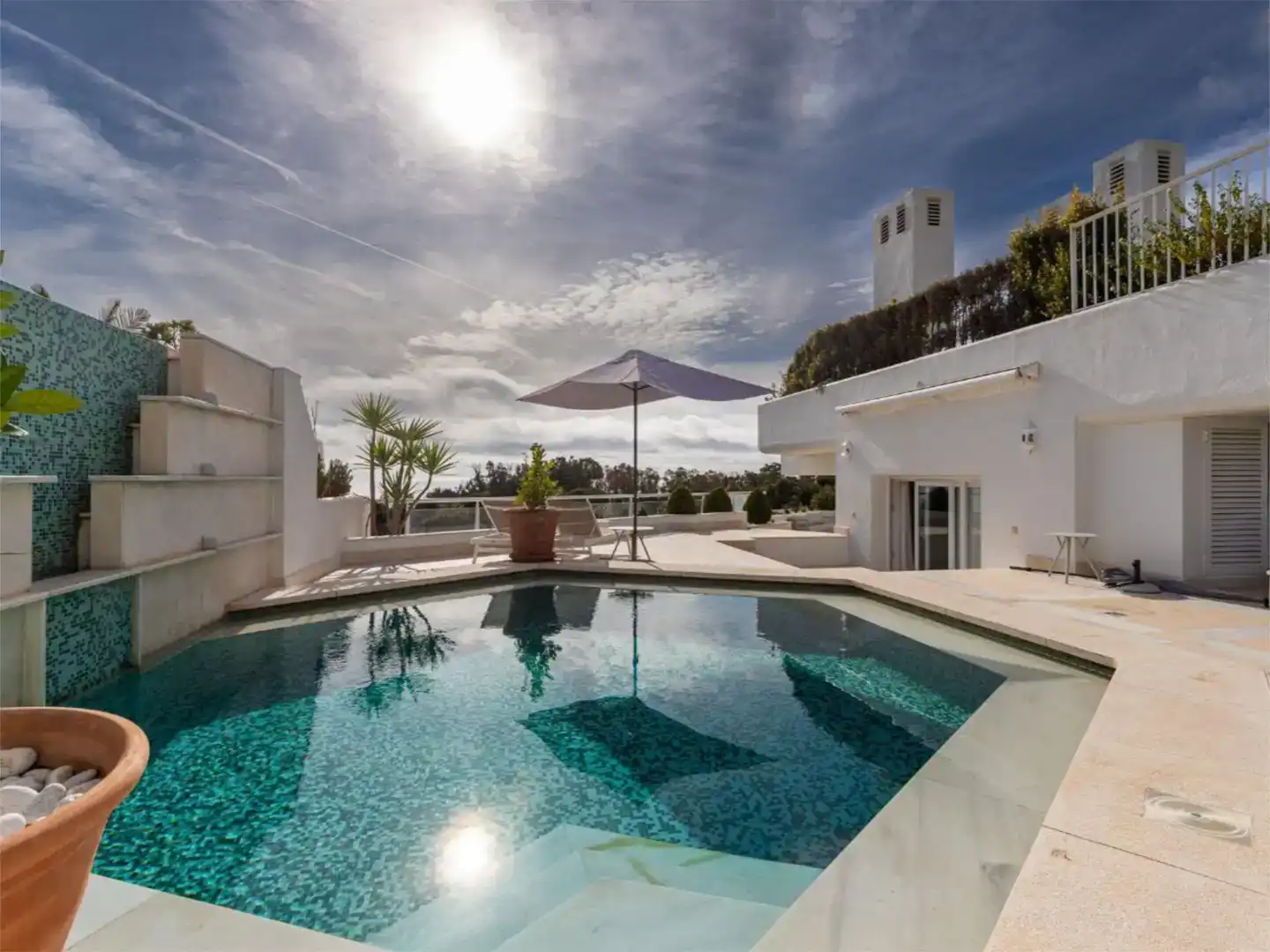 Swimming pool of Flat for rent in Marbella  with Air Conditioner, Swimming Pool and Balcony