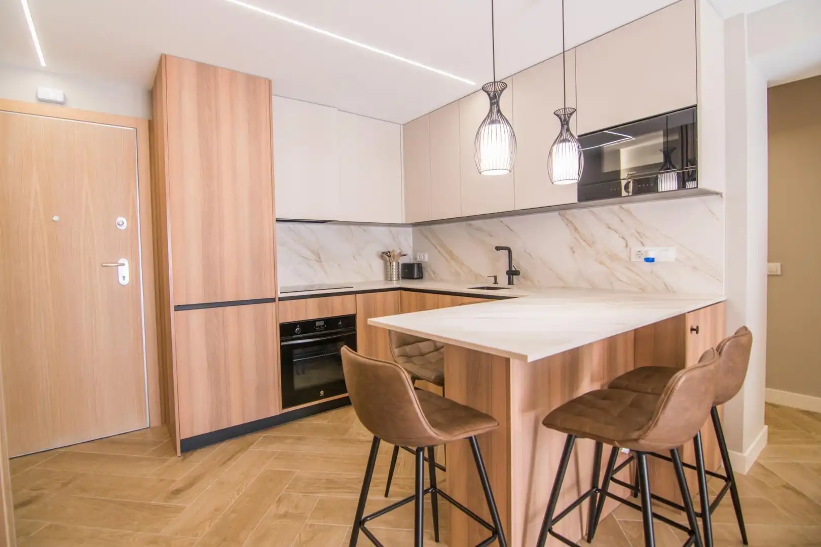 Kitchen of Apartments for sale in Gandia  with Air Conditioner, Terrace and Furnished
