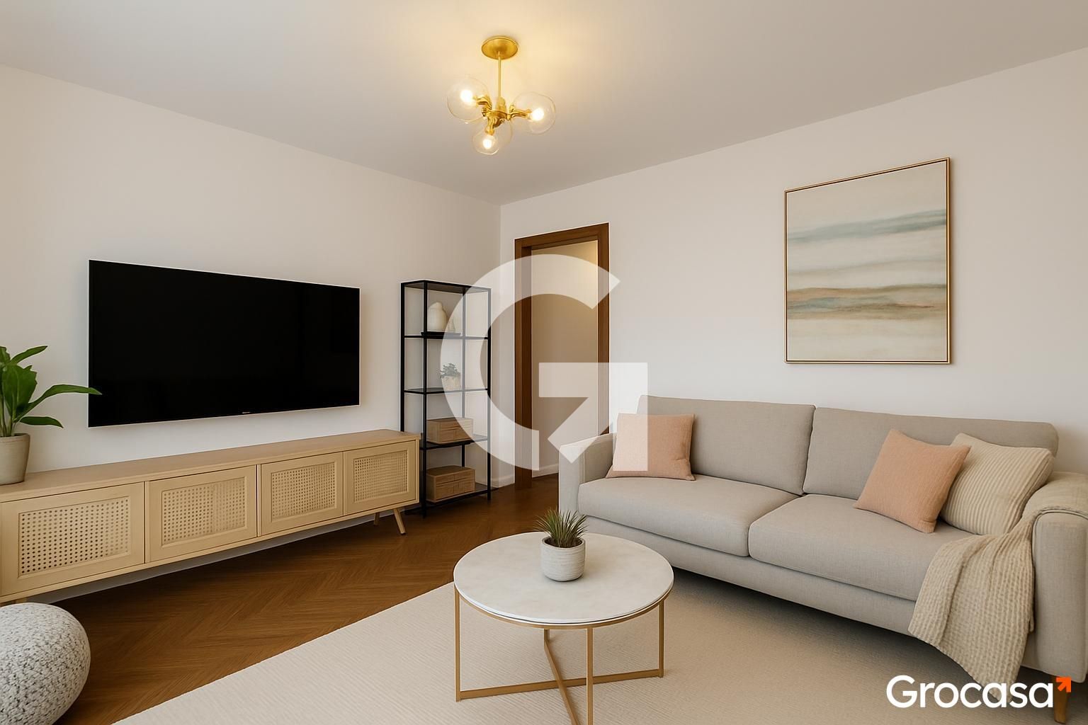 Sala d'estar de Pis en venda en Mataró amb TV i Internet