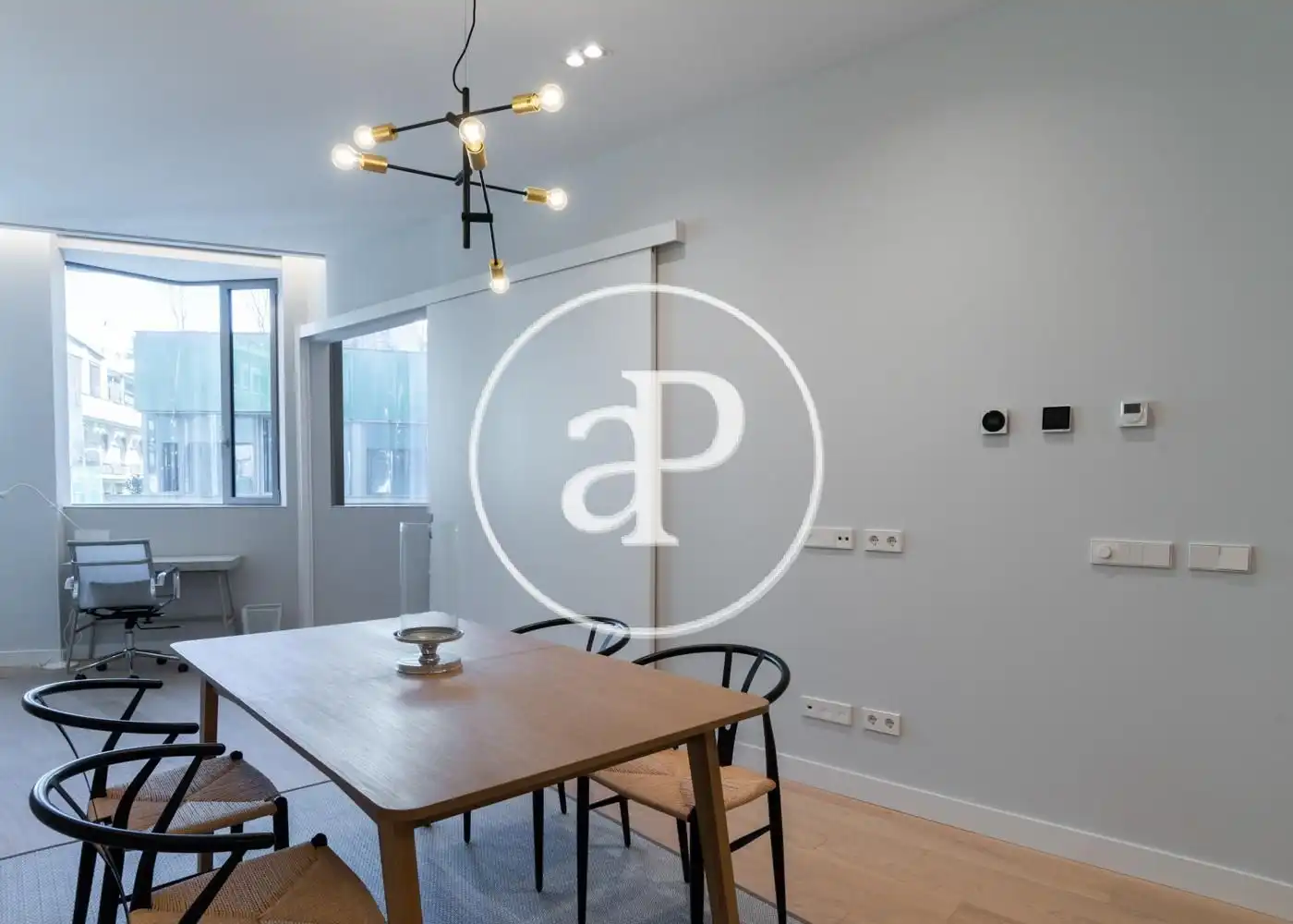Esszimmer von Wohnung zur Miete in Madrid mit Klimaanlage, Heizung und Privatgarten