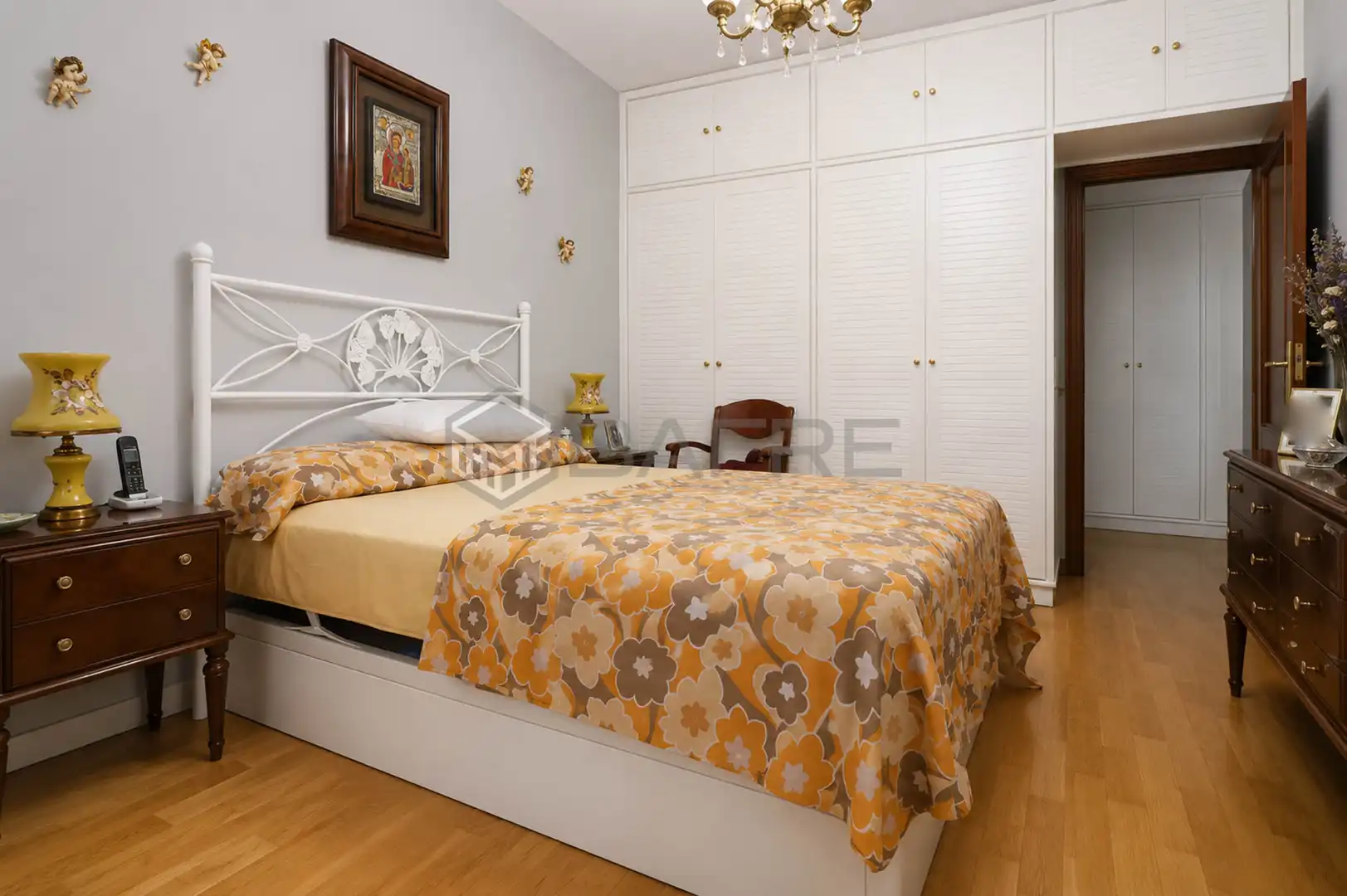Bedroom of Flat for sale in Madrid  with Air Conditioner, Parquet flooring and Terrace