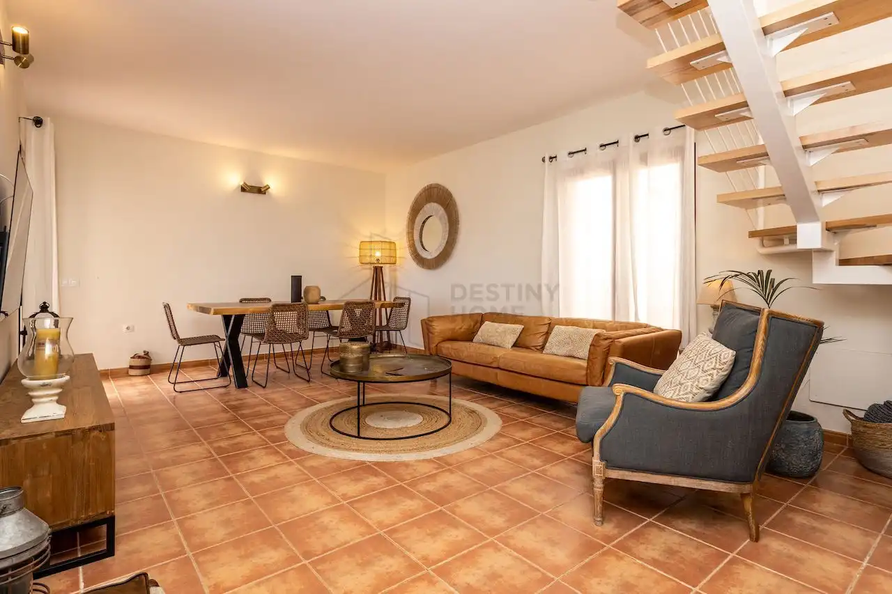 Sala de estar de Casa o chalet en venta en La Oliva con Jardín privado, Terraza y Amueblado