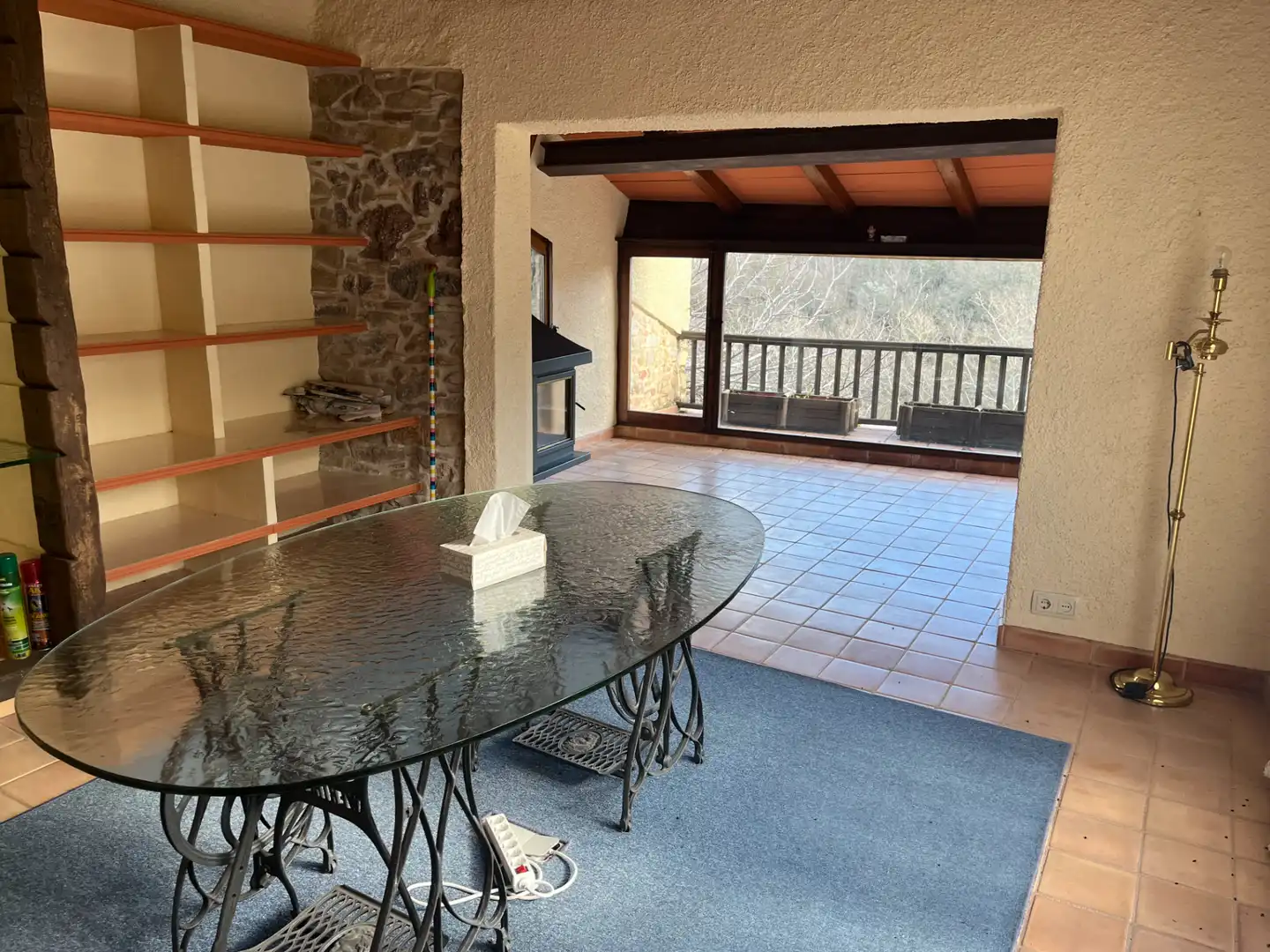 Terrassa de Finca rústica en venda en Sant Joan Les Fonts amb Aire condicionat, Calefacció i Jardí privat