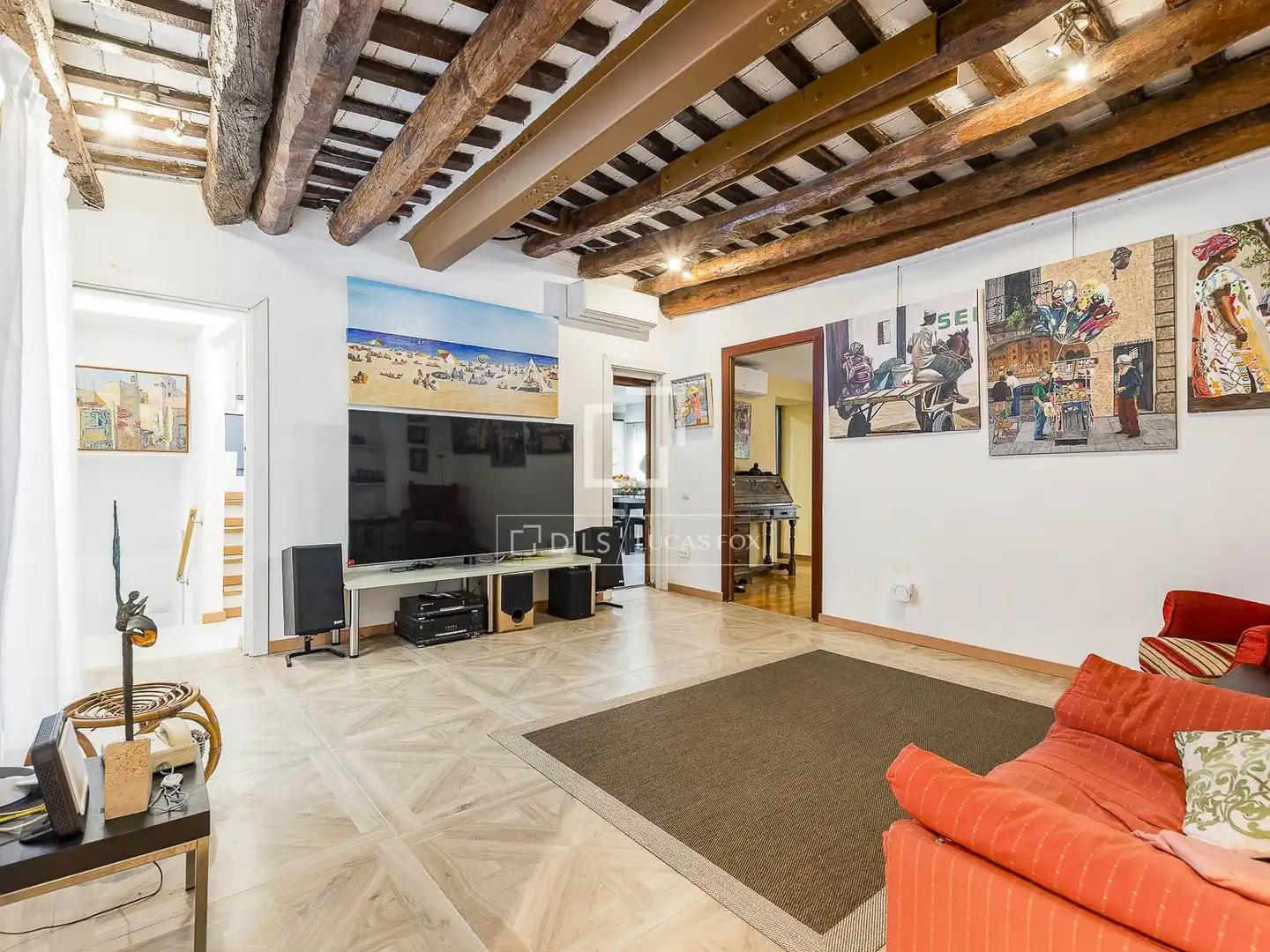 Sala de estar de Piso en venta en Barcelona con Calefacción, Terraza y Balcón