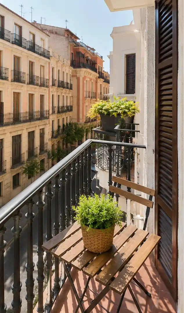 Terraza de Piso de alquiler en Madrid con Calefacción, Amueblado y Balcón
