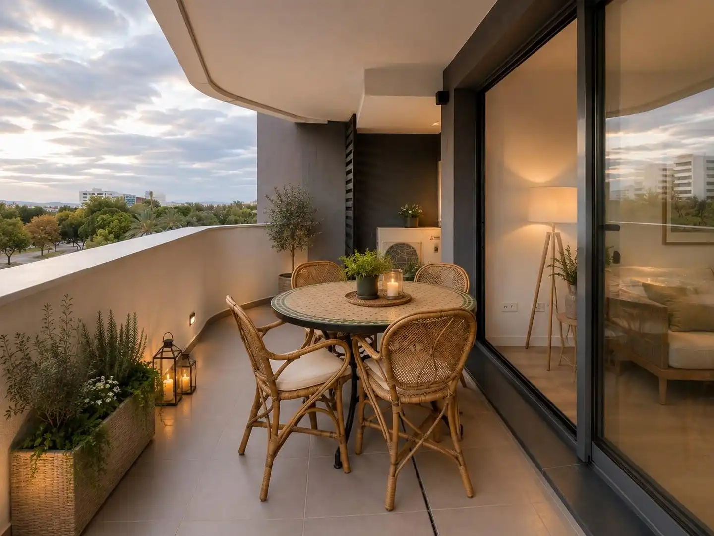Balcony of Flat for sale in Valencia  with Air Conditioner, Heating and Private garden