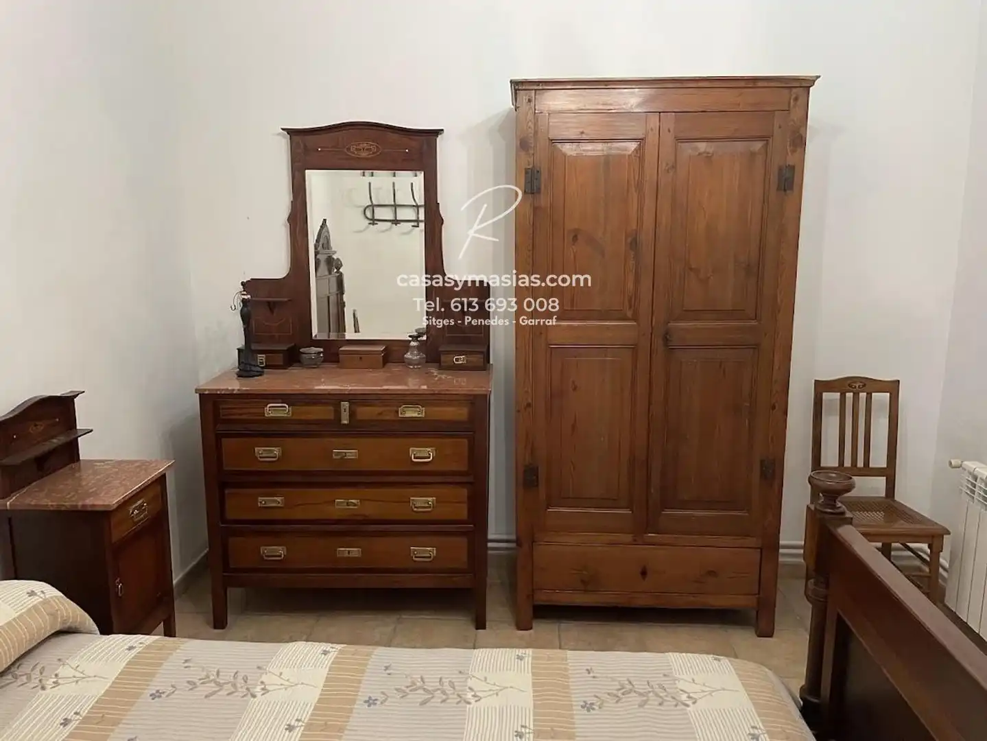 Bedroom of Country homes for rent in Sant Martí Sarroca  with Heating and Balcony