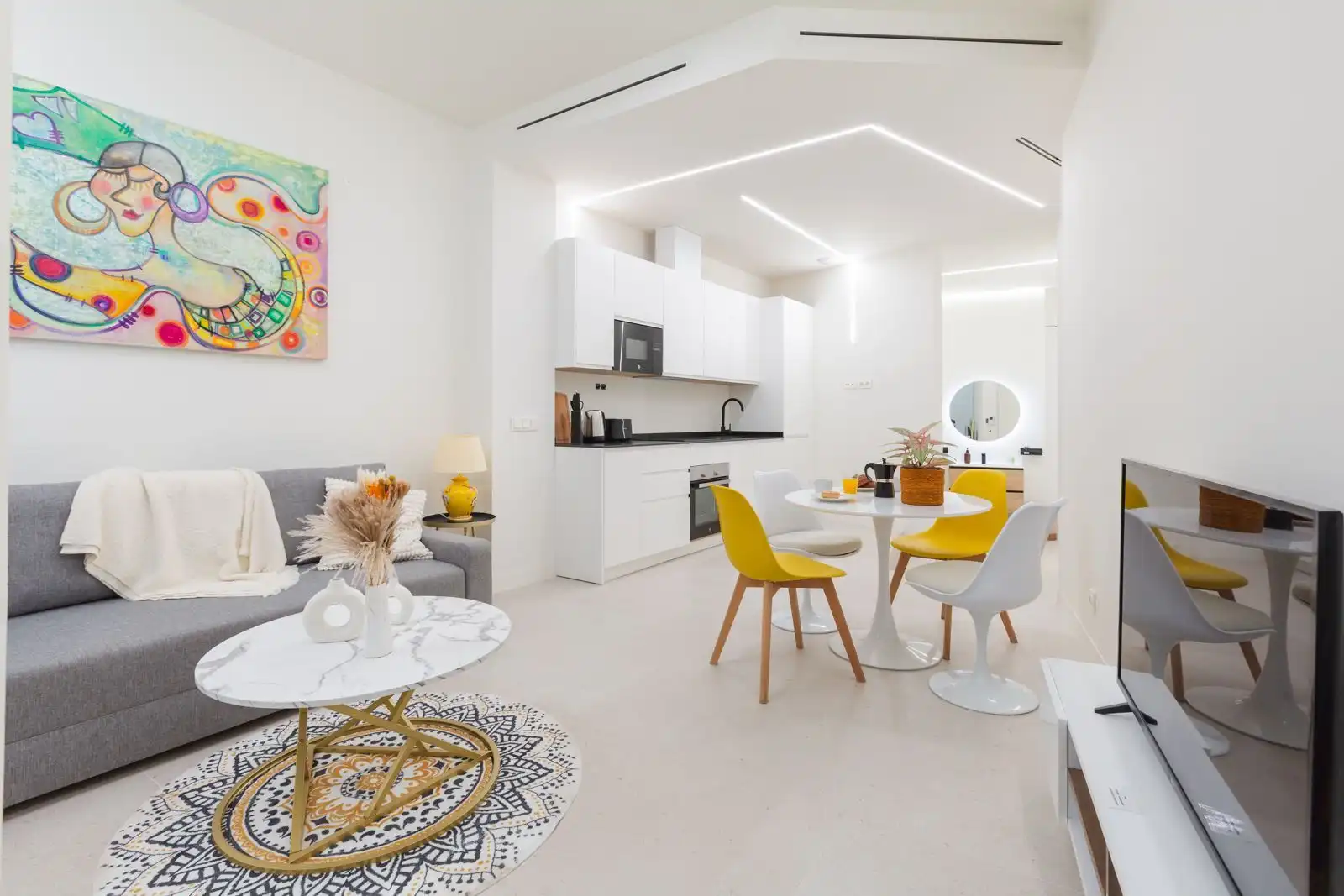 Wohnzimmer von Wohnung zum Verkauf in Málaga mit Klimaanlage, Heizung und Möbliert