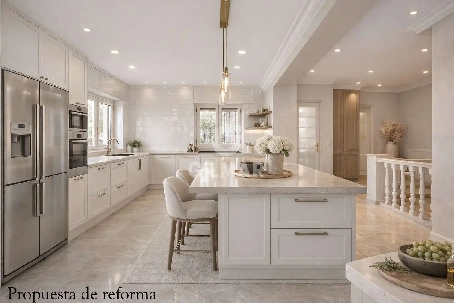 Cocina de Casa o chalet en venta en Pozuelo de Alarcón con Calefacción, Jardín privado y Piscina