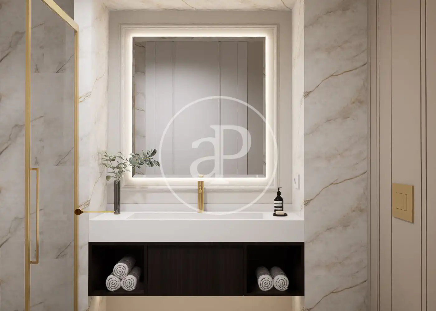 Badezimmer von Wohnung zum Verkauf in Madrid mit Klimaanlage, Heizung und Terrasse