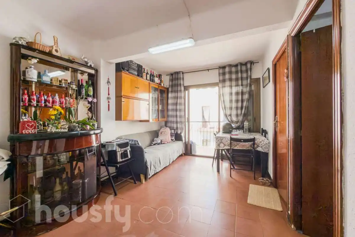 Sala d'estar de Pis en venda en Badalona amb Aire condicionat, Terrassa i Balcó