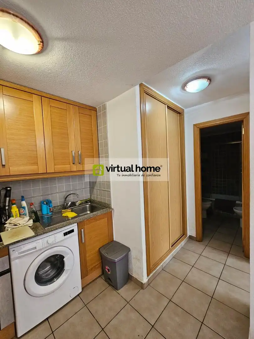 Kitchen of Flat for sale in Benimantell  with Air Conditioner, Terrace and Furnished