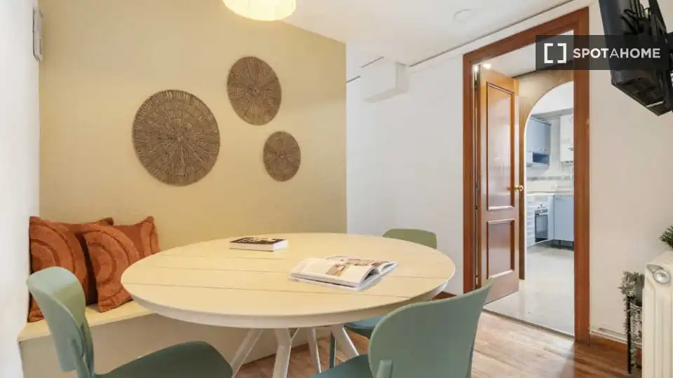 Dining room of Flat for rent in Madrid  with Air Conditioner, Heating and Furnished