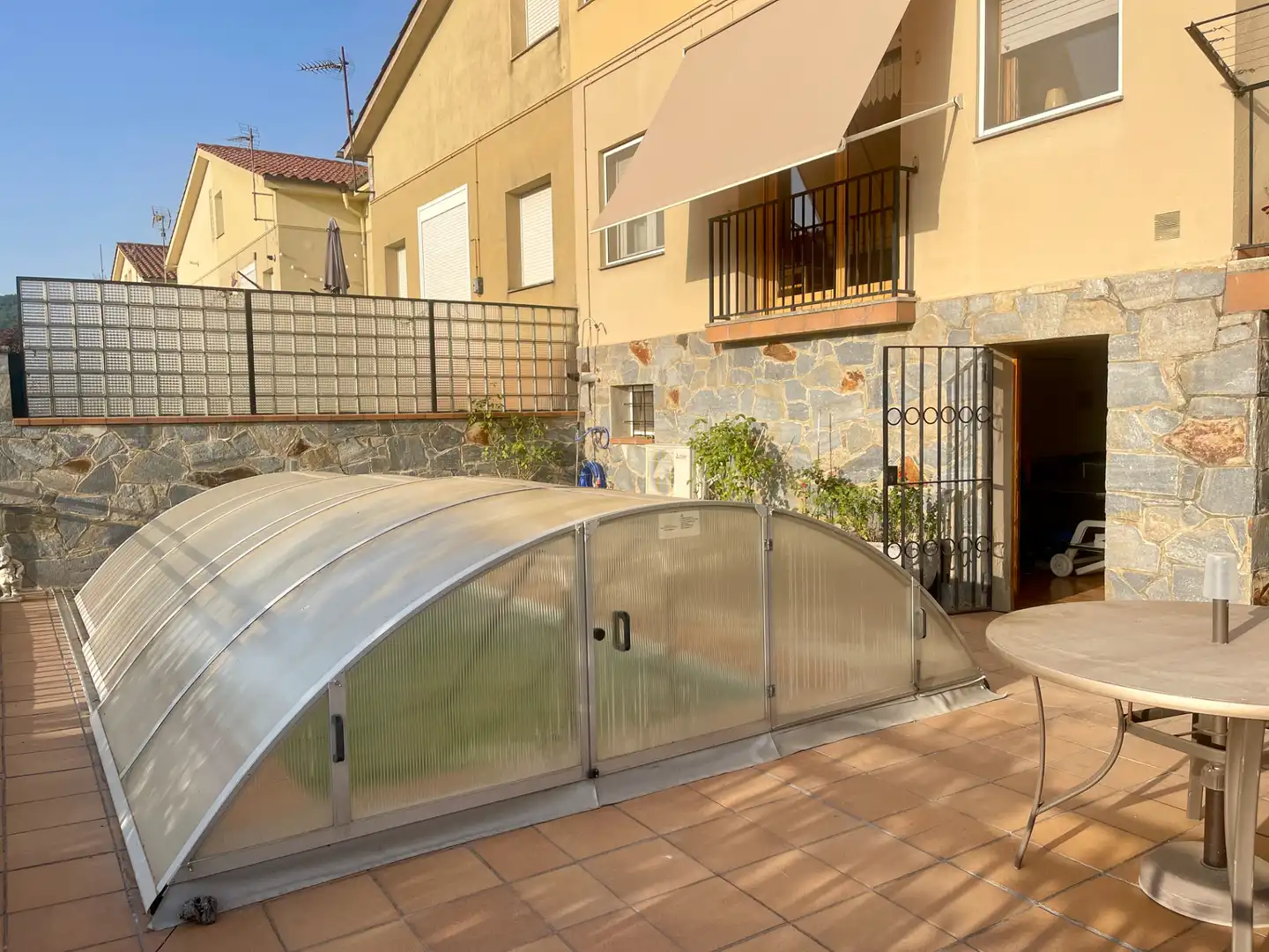 Terraza de Casa o chalet en venta en Sant Pau de Segúries con Aire acondicionado, Jardín privado y Terraza