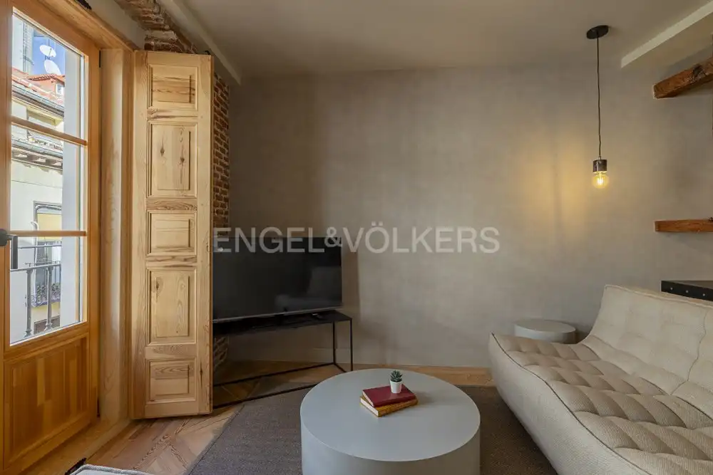 Sala de estar de Piso de alquiler en Madrid con Aire acondicionado, Calefacción y Amueblado