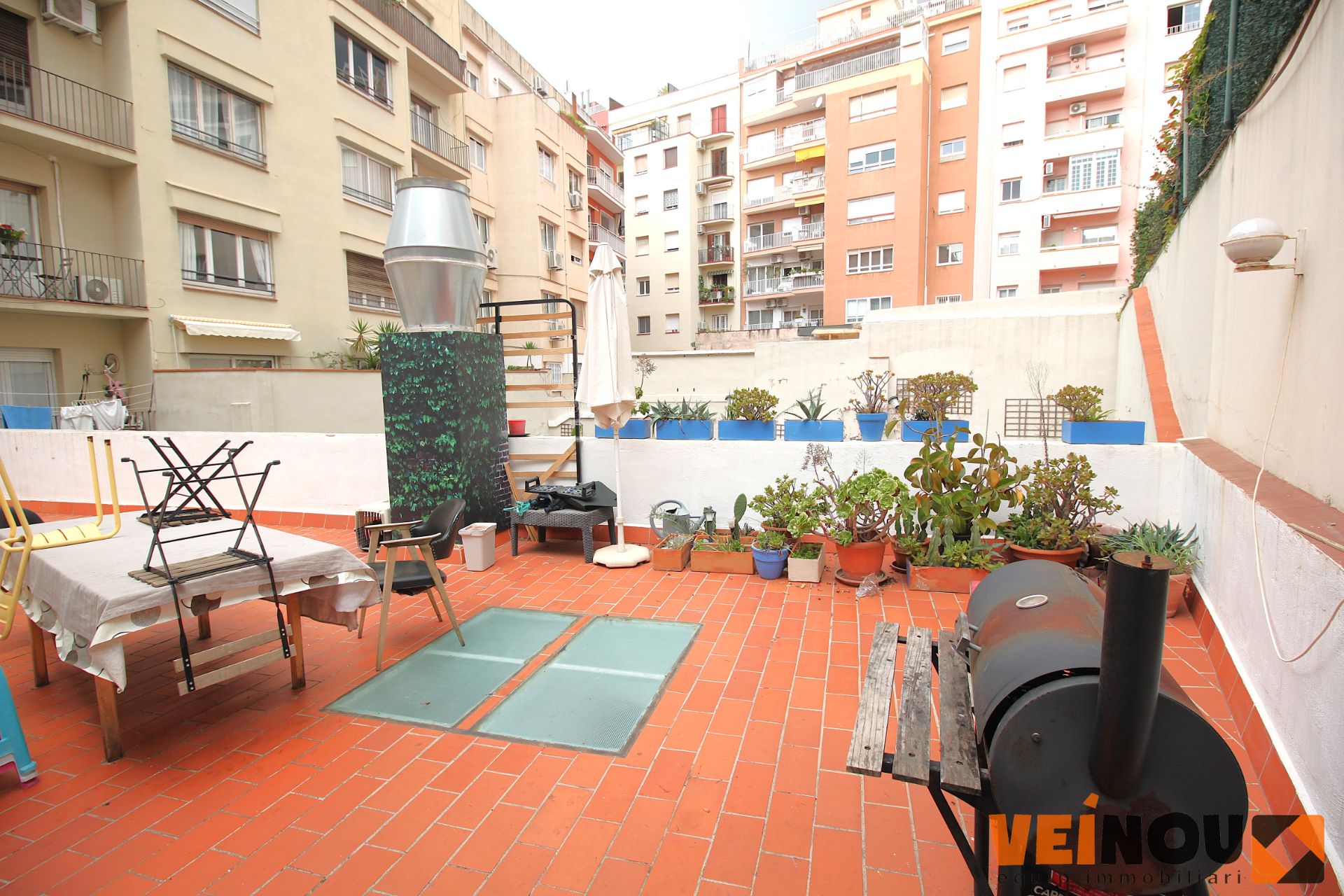 Terrace of Flat for sale in  Barcelona Capital  with Air Conditioner, Heating and Parquet flooring