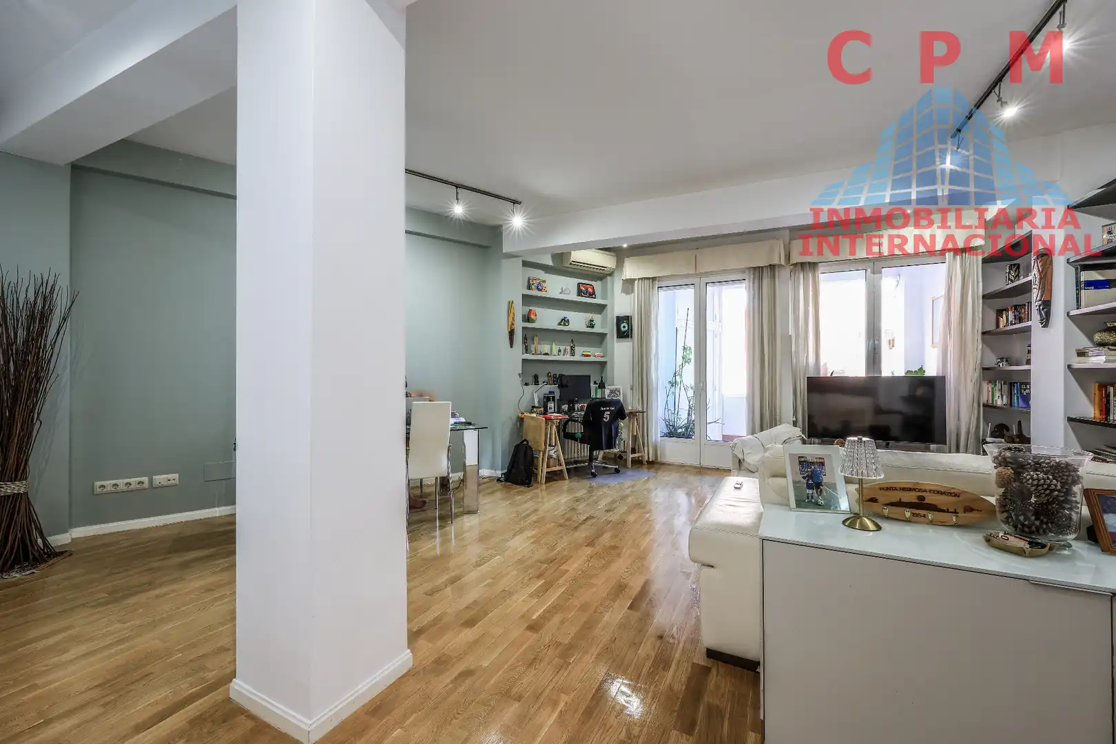 Wohnzimmer von Wohnung zur Miete in Madrid mit Klimaanlage, Heizung und Parkett