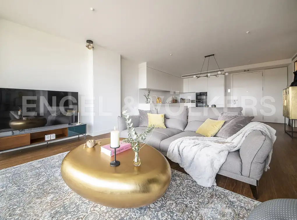 Sala d'estar de Pis de lloguer en  Barcelona Capital amb Aire condicionat, Calefacció i Piscina