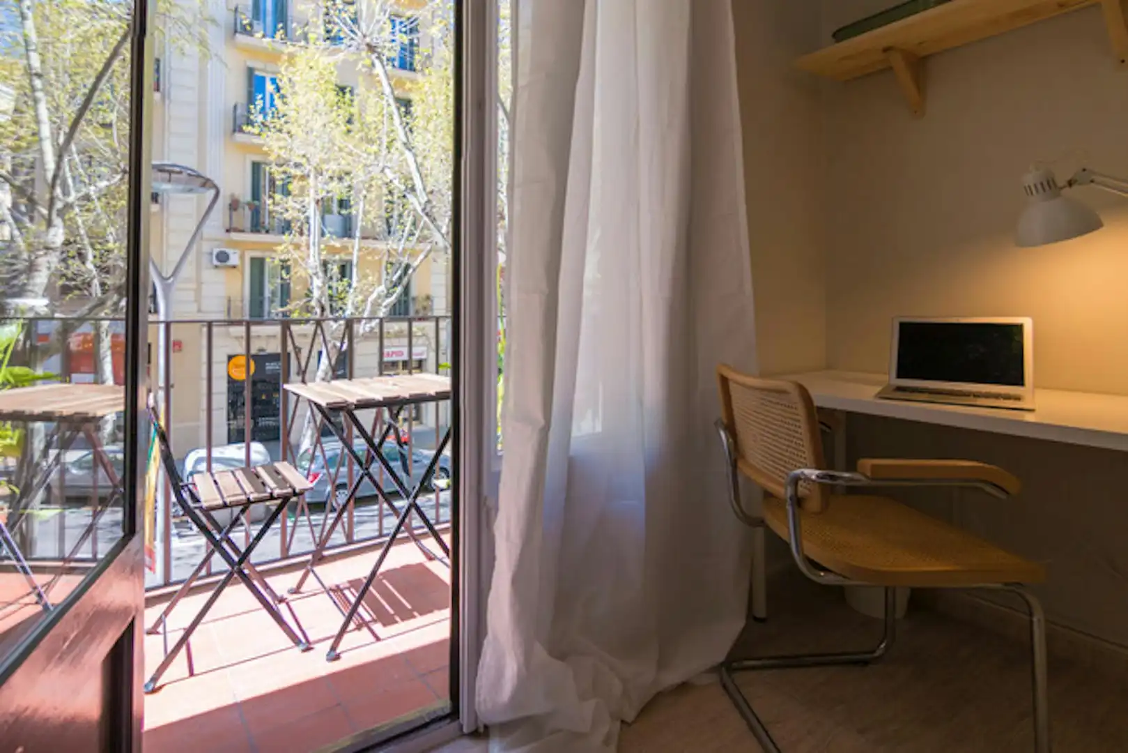 Bedroom of Flat for share in  Barcelona Capital  with Heating, Furnished and Washing machine
