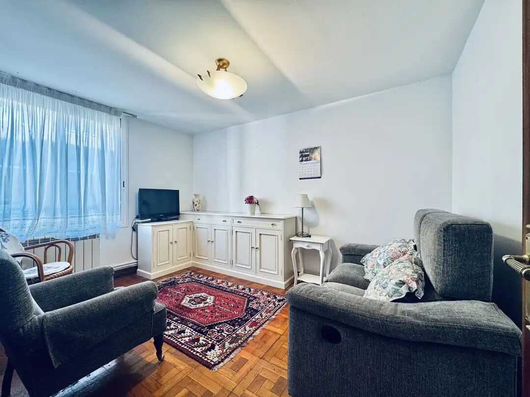 Sala d'estar de Pis en venda en Donostia - San Sebastián  amb Calefacció, Terrassa i Balcó