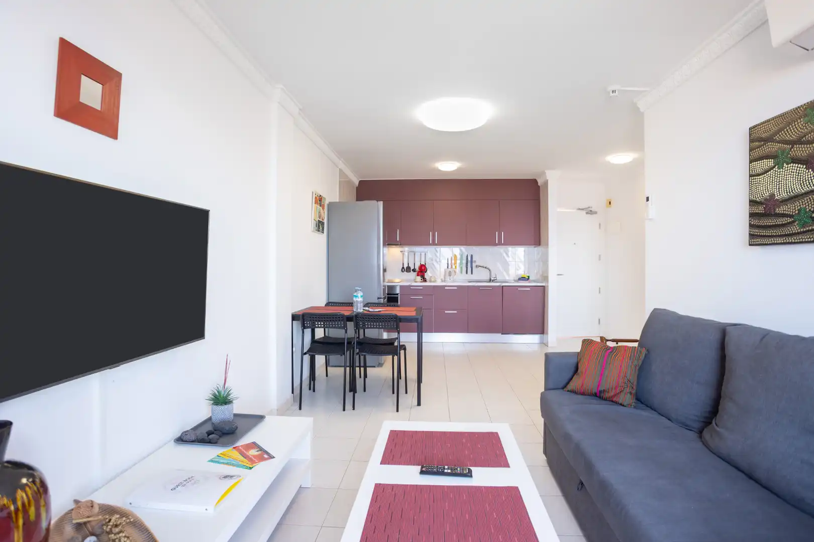 Sala de estar de Apartamento en venta en Santiago del Teide con Aire acondicionado, Terraza y Amueblado