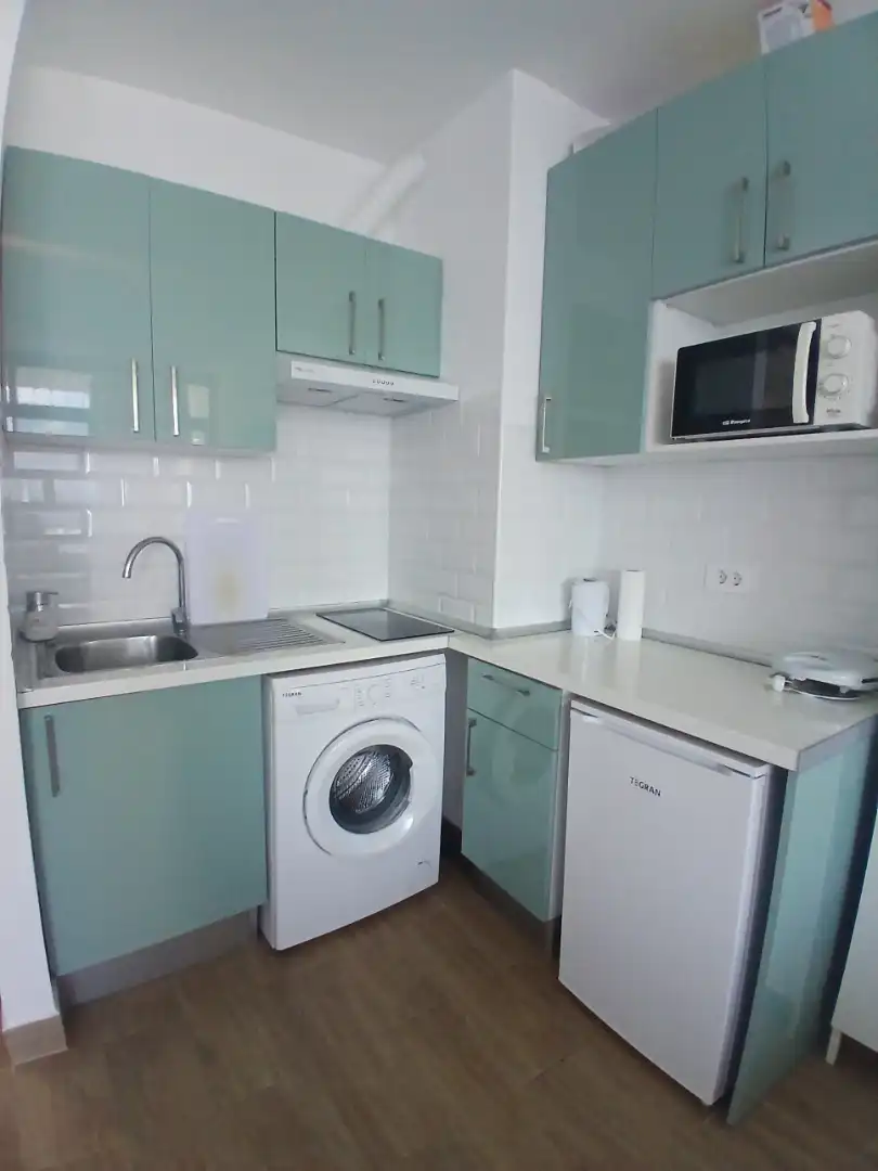 Cocina de Estudio de alquiler en Puerto de la Cruz con Terraza, Amueblado y Lavadora
