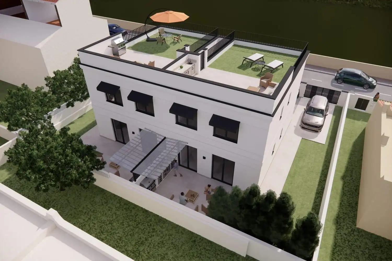 Vista exterior de Casa o chalet en venta en Torrevieja con Aire acondicionado, Jardín privado y Terraza