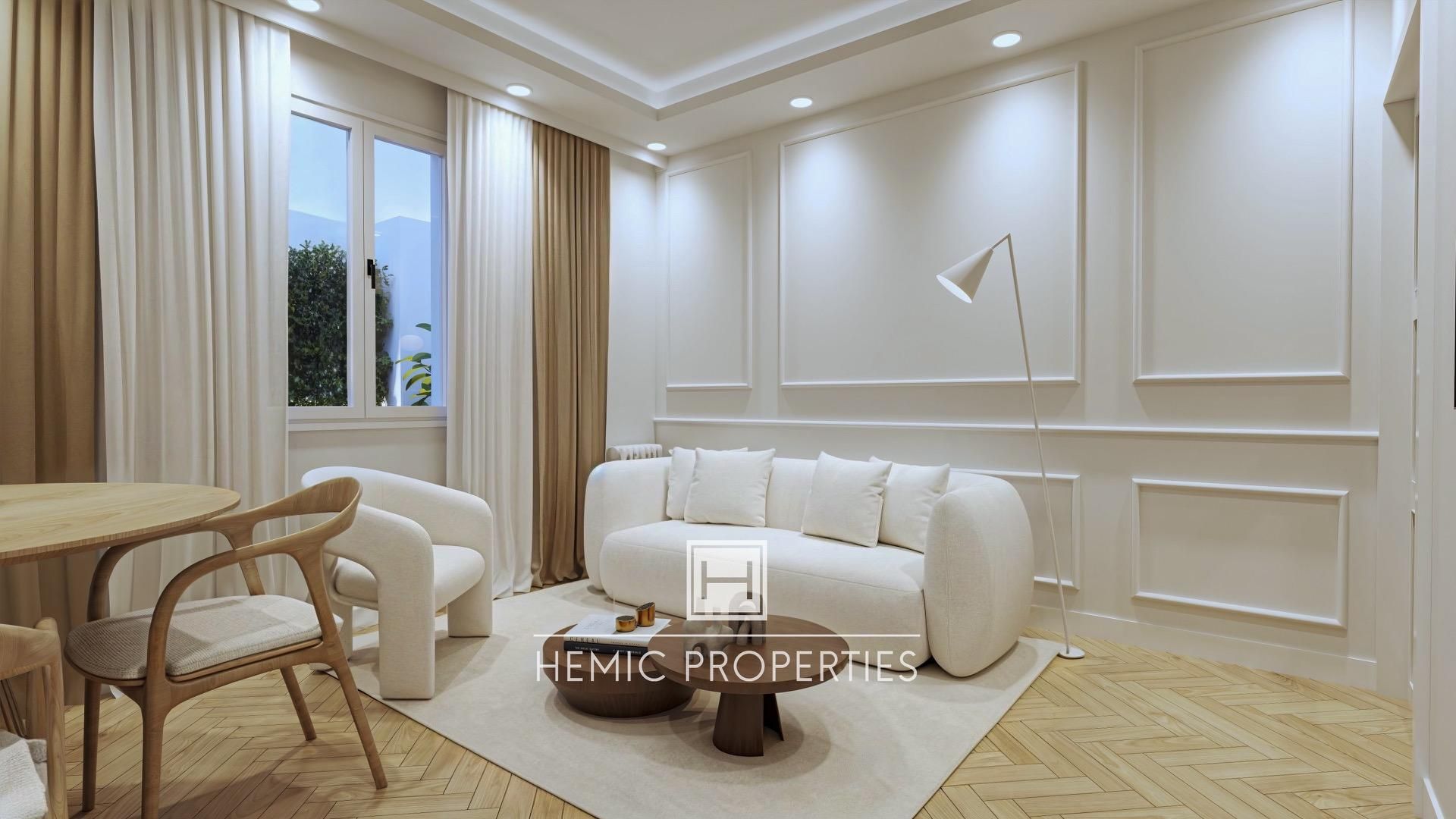 Living room of Flat for sale in  Madrid Capital  with Air Conditioner, Heating and Parquet flooring