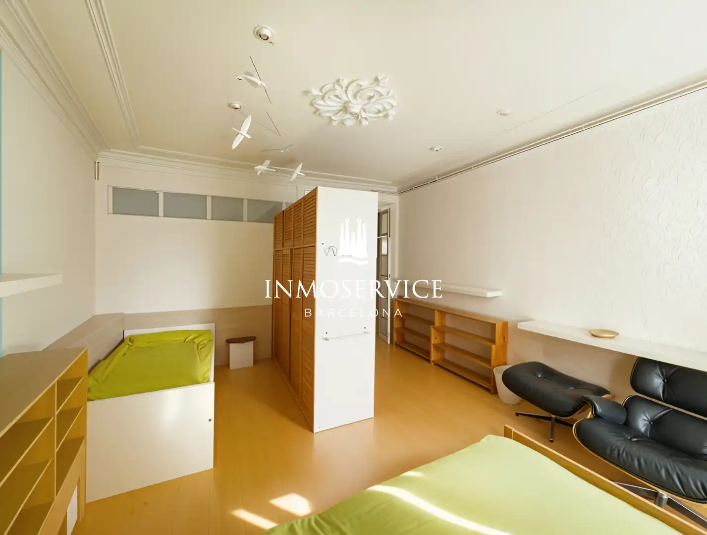 Schlafzimmer von Wohnung zum Verkauf in Barcelona mit Heizung, Parkett und Abstellraum